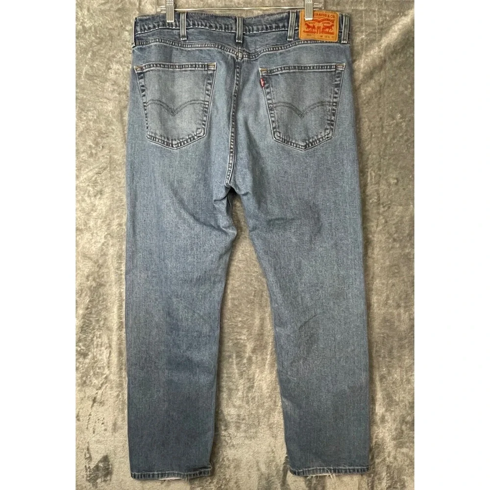 Levi's‎ 505 Jeans Mens 38 x 30 Light Wash Straight Leg Red Tab 5 Pocket Casual